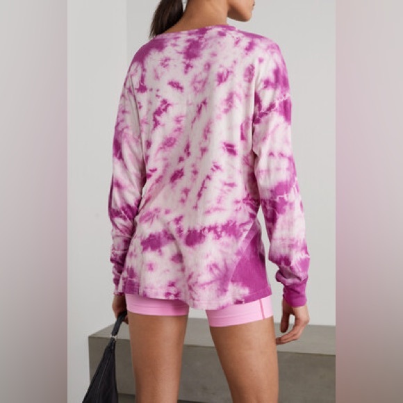 Year of Ours | Boyfriend Long Sleeve Pink Tie Dye Tee Size Small - Picture 3 of 8